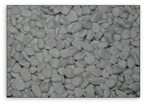 Small white pebbles